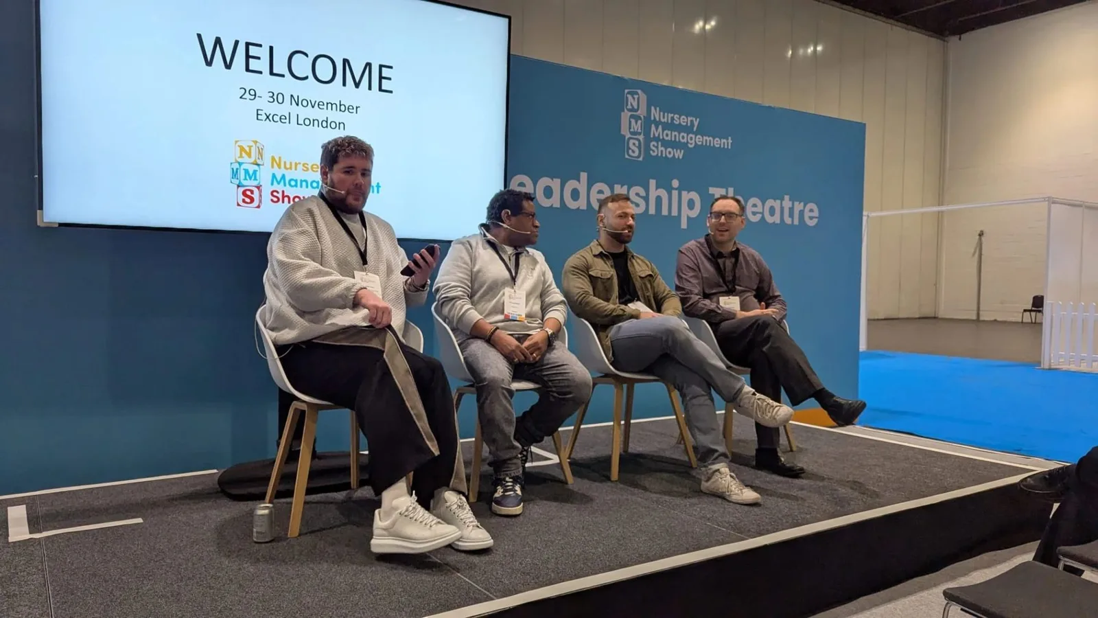 On the 'Men in Early Years' panel at the Nursery Management Show.